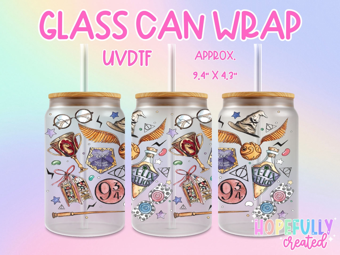 HP UVDTF Glass Can Wrap