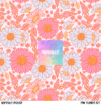 Pink Flowers Vinyl Collection- 164