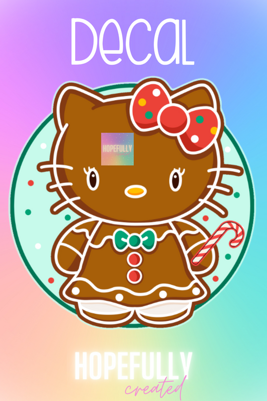 Gingerbread Kitty Decal-61 VIP
