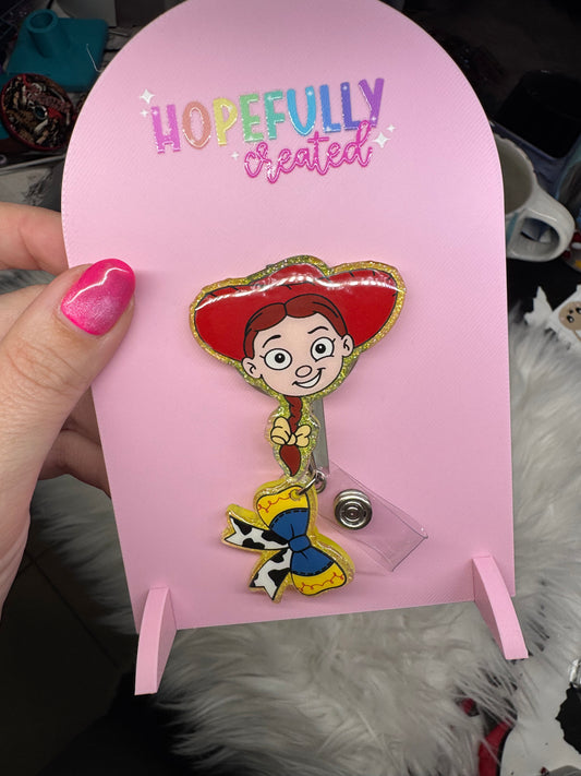 Jessie Badge Reel with Charm
