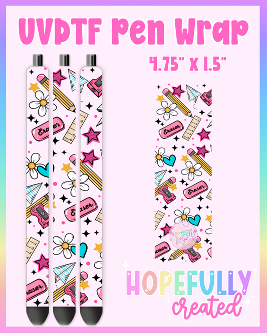 School Supplies 2.0 UVDTF Pen Wrap