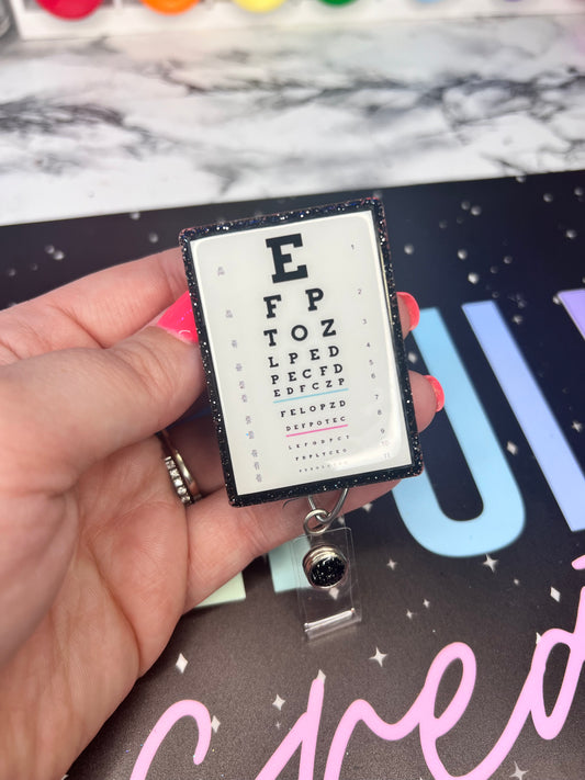 Eye Chart Badge Reel