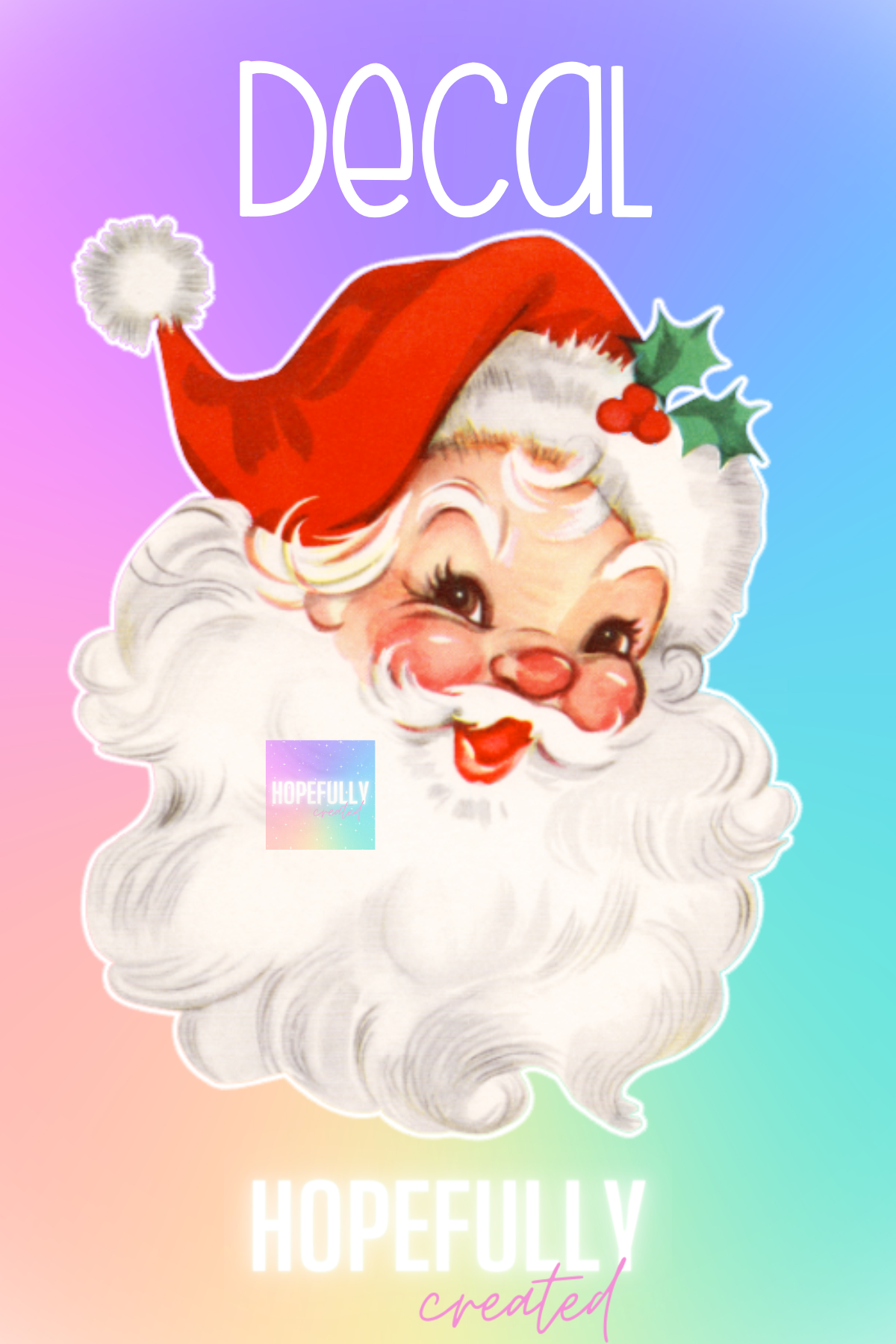 Vintage Santa Decal-64