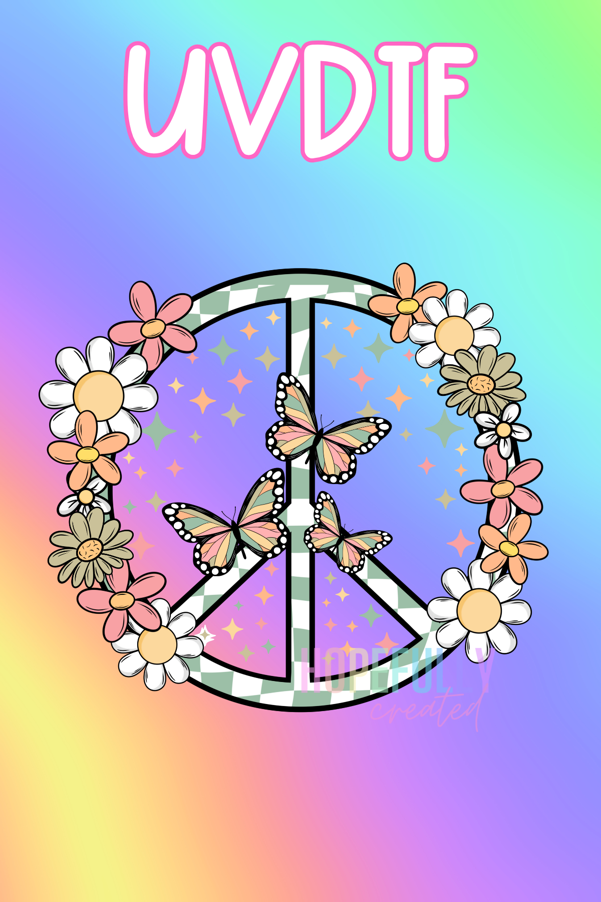 Peace UVDTF Decal