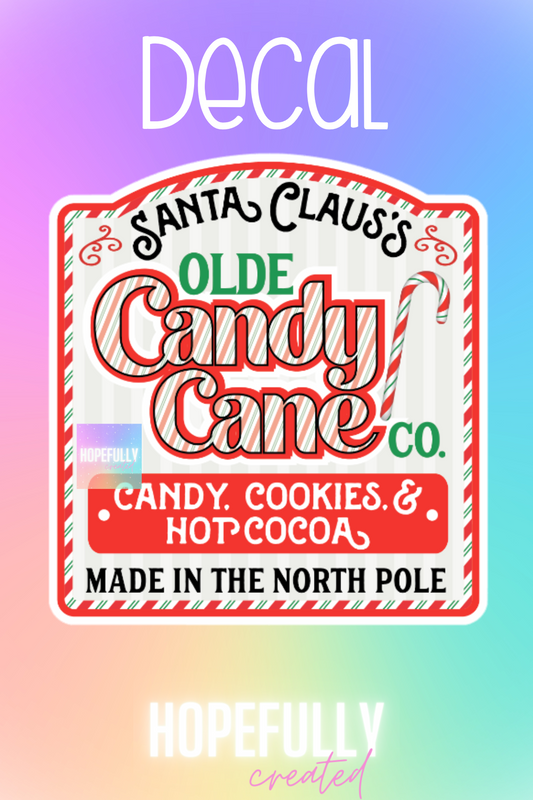 Candy Cane Decal-65