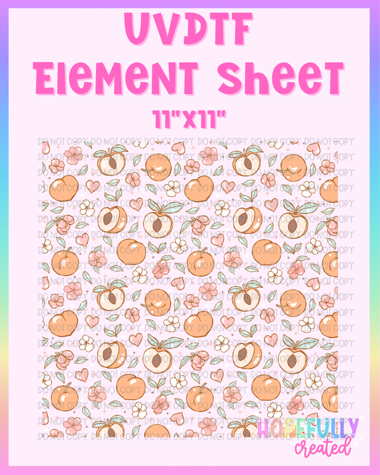 Peaches UVDTF Element Sheet