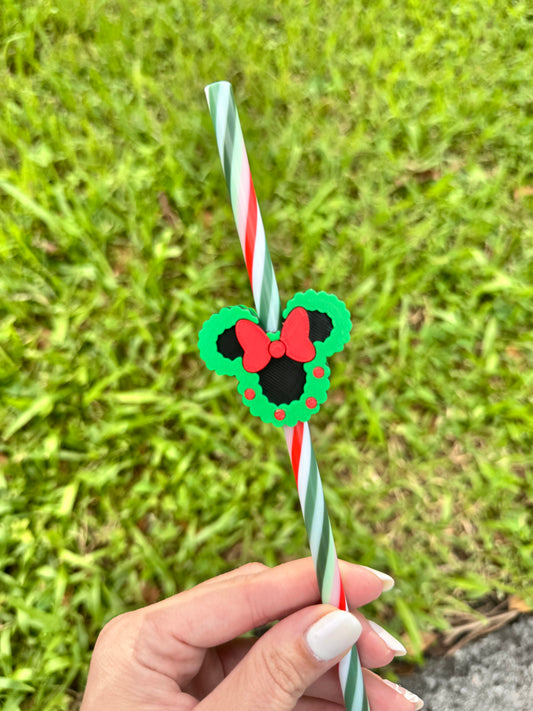 Mouse Wreath Straw Topper