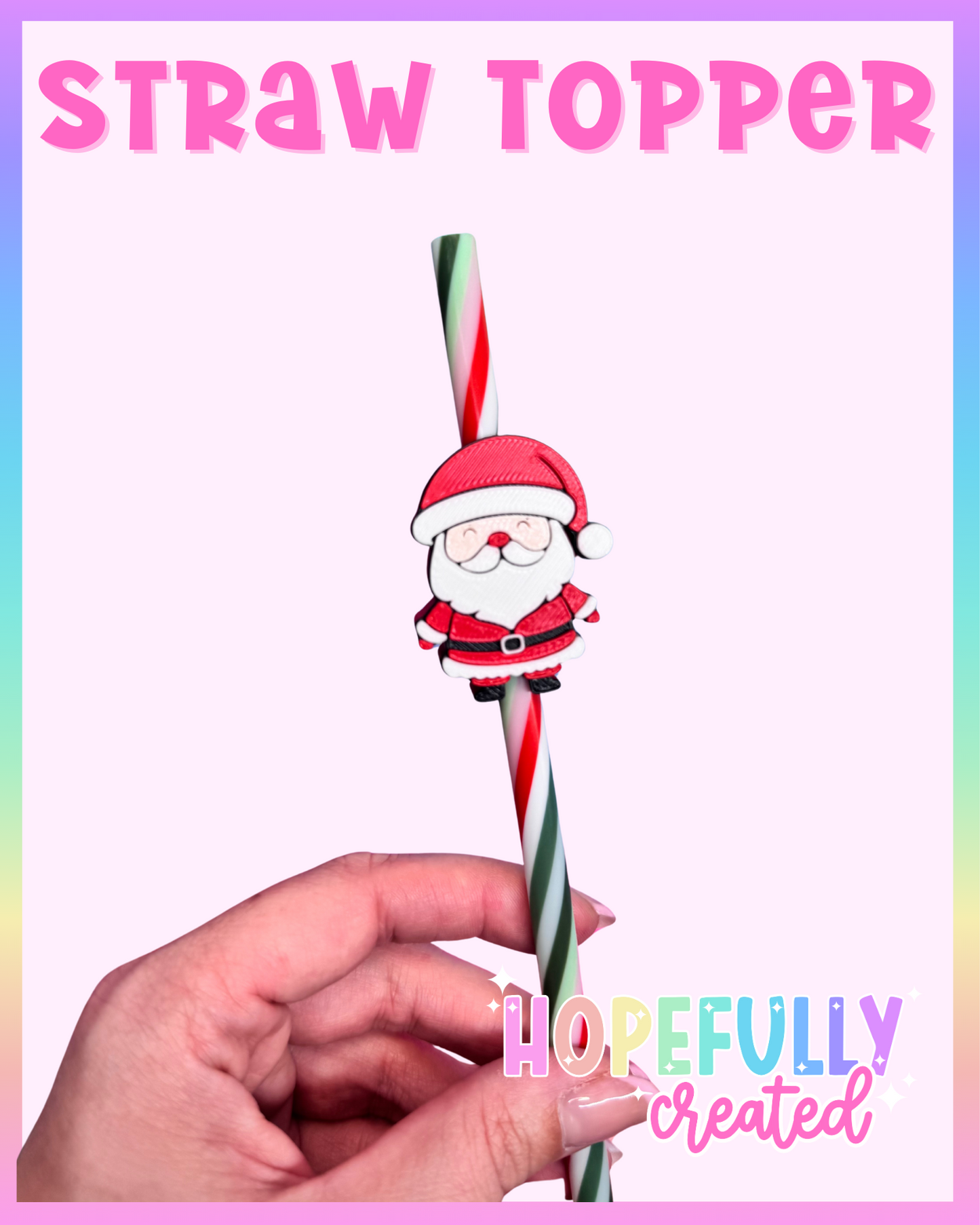 Santa Straw Topper