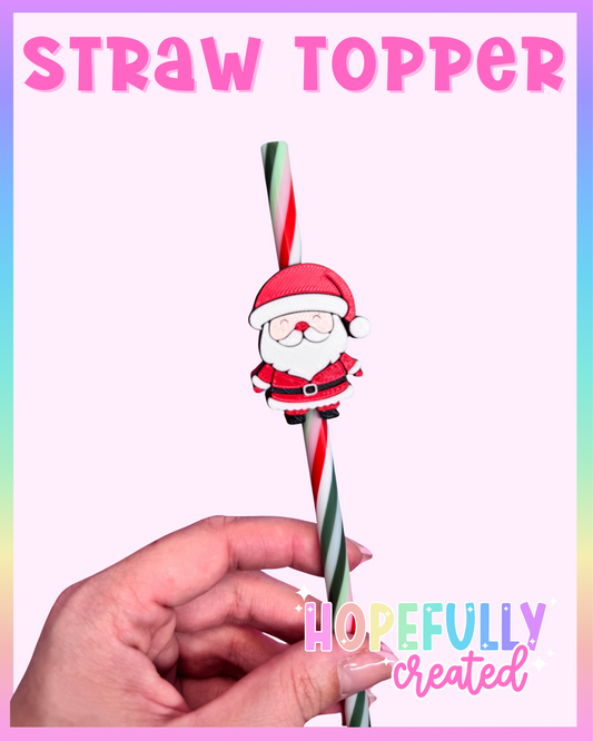 Santa Straw Topper