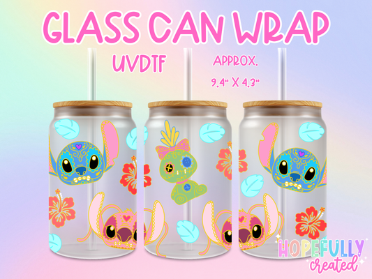 Stitch UVDTF Glass Can Wrap