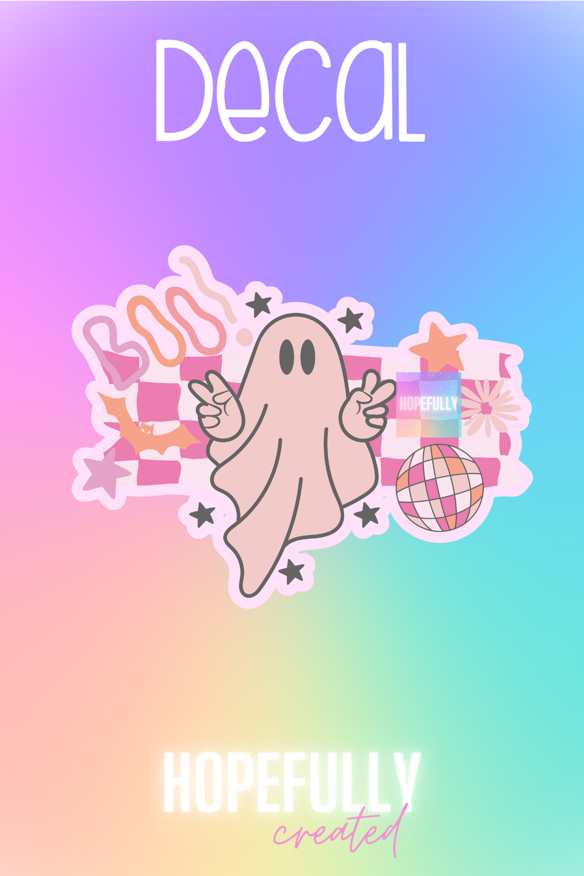 Ghost Peace Sign Decal-3 – Hopefully Created