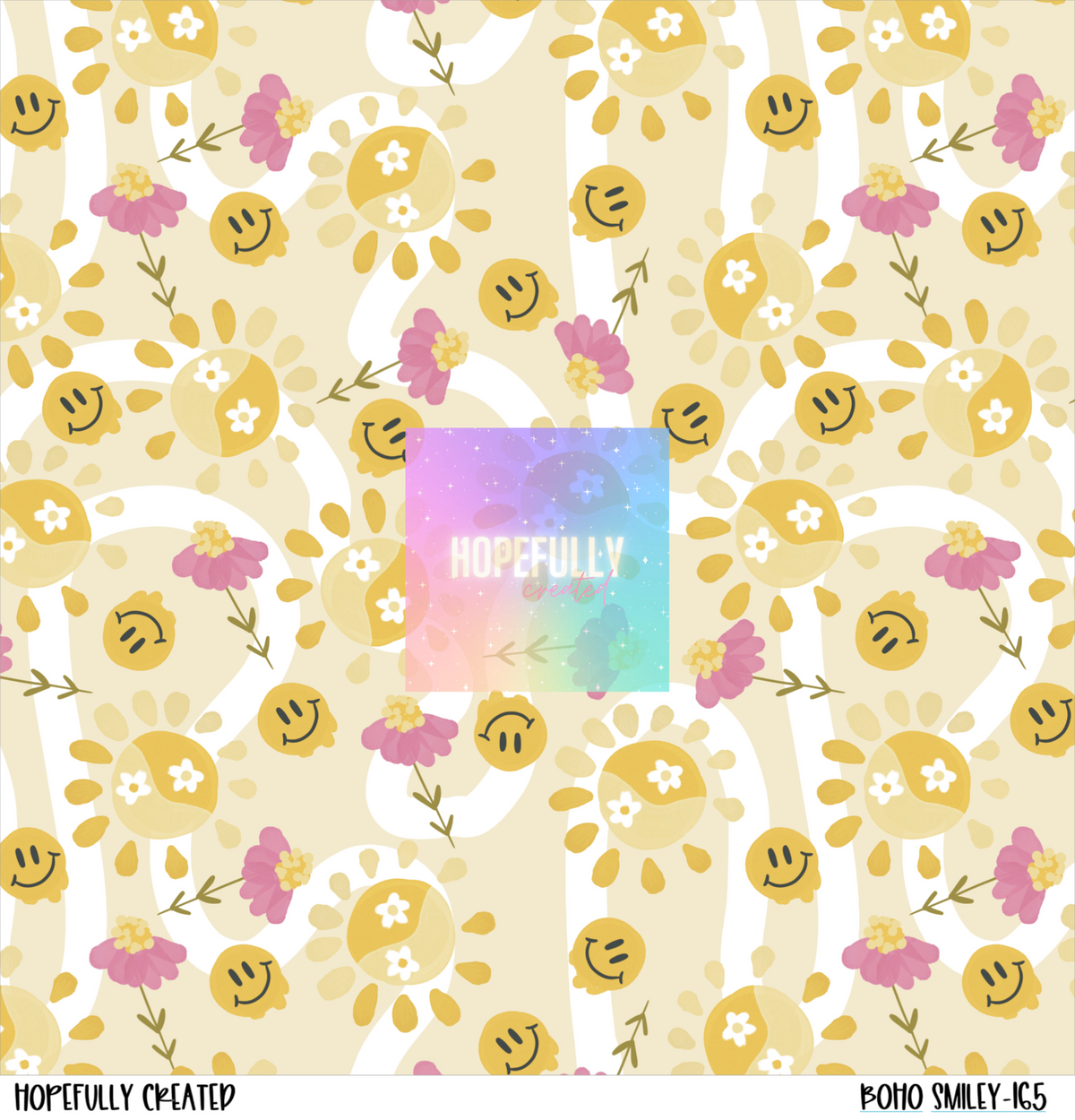 Smiley Boho Boho Smiley 12x12 - 165 – Hopefully Created