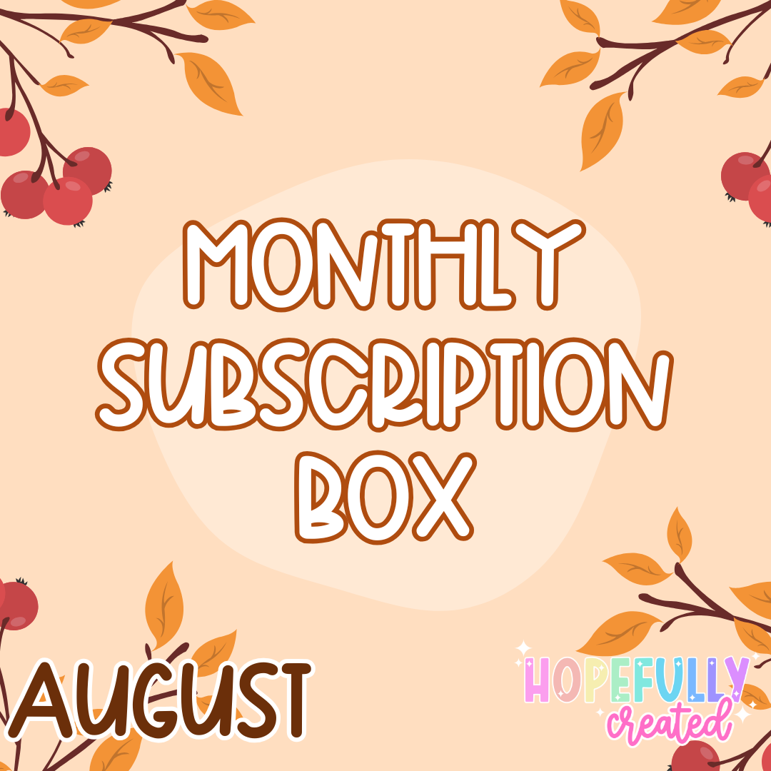 August Monthly Subscription Box [Must purchase alone-NO discount codes]