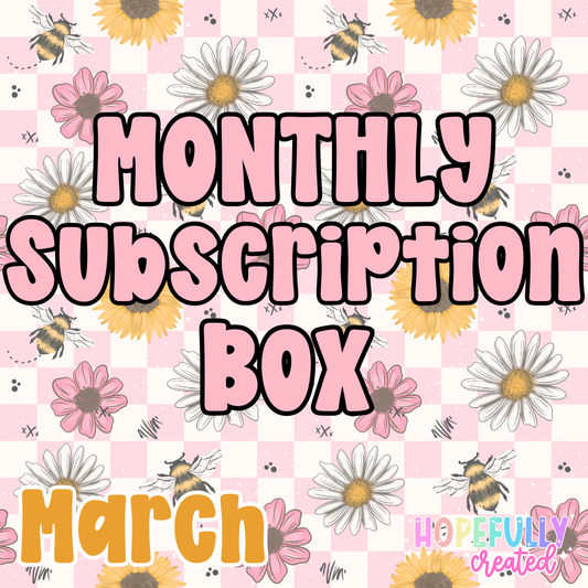 March Monthly Subscription Box [Must purchase alone-NO discount codes]