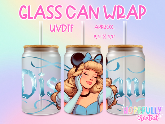 Cinderella UVDTF Glass Can Wrap