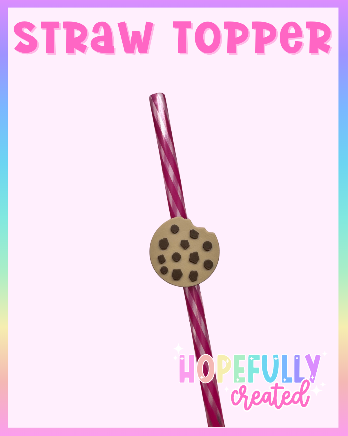 Chocolate Chip Cookie Straw Topper