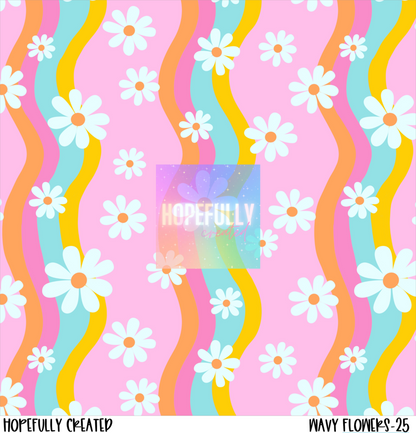 Wavy Flowers Vinyl Collection - 25