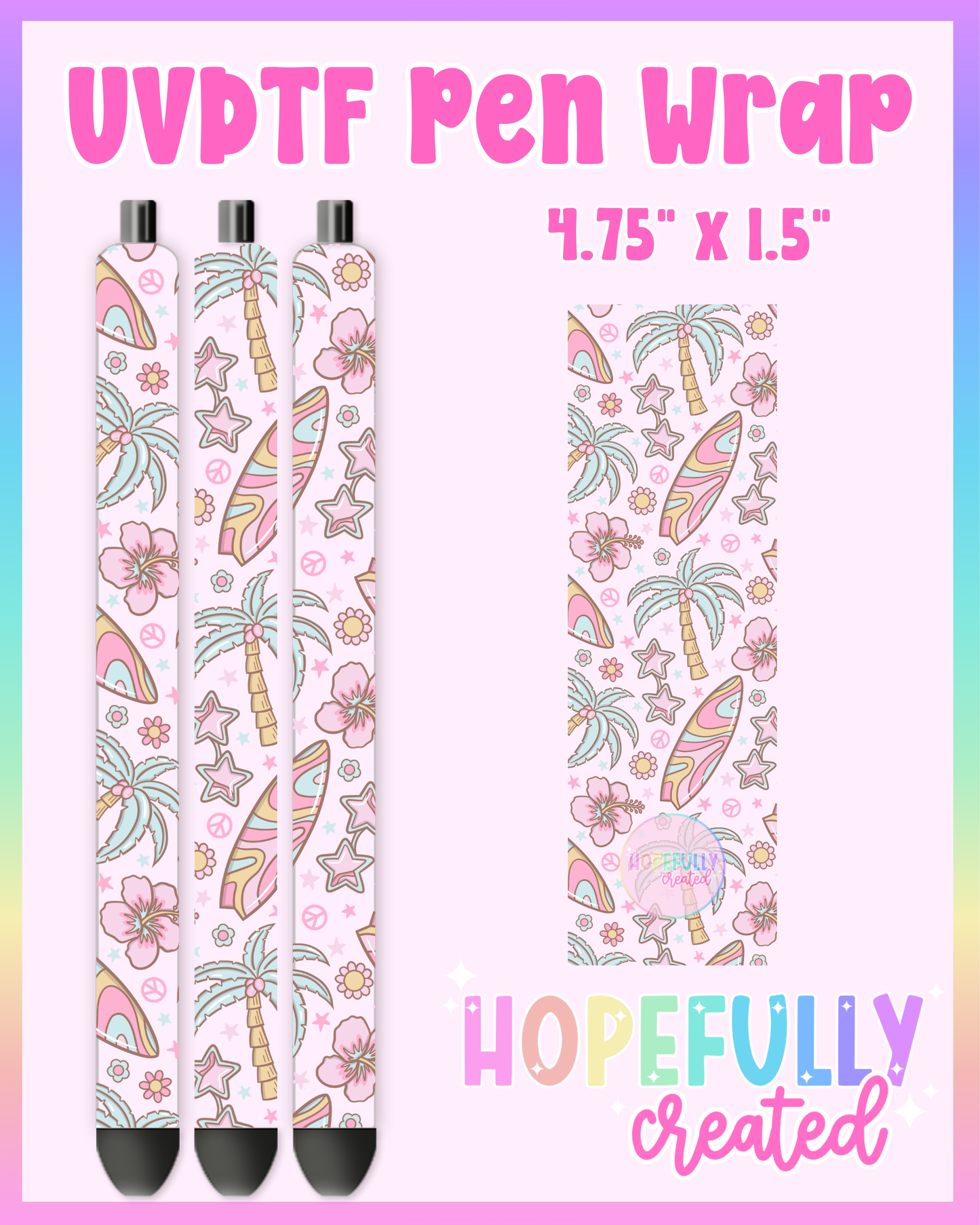 Tropical UVDTF Pen Wrap