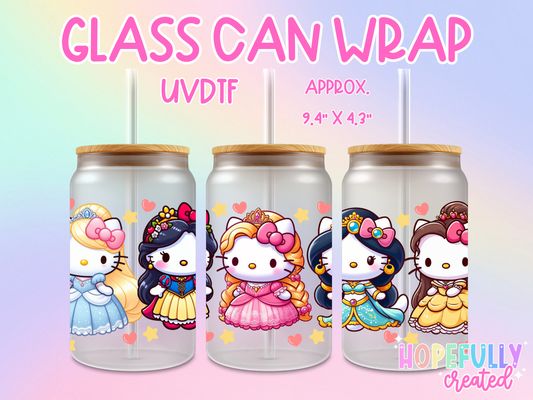 HK Princess UVDTF Glass Can Wrap