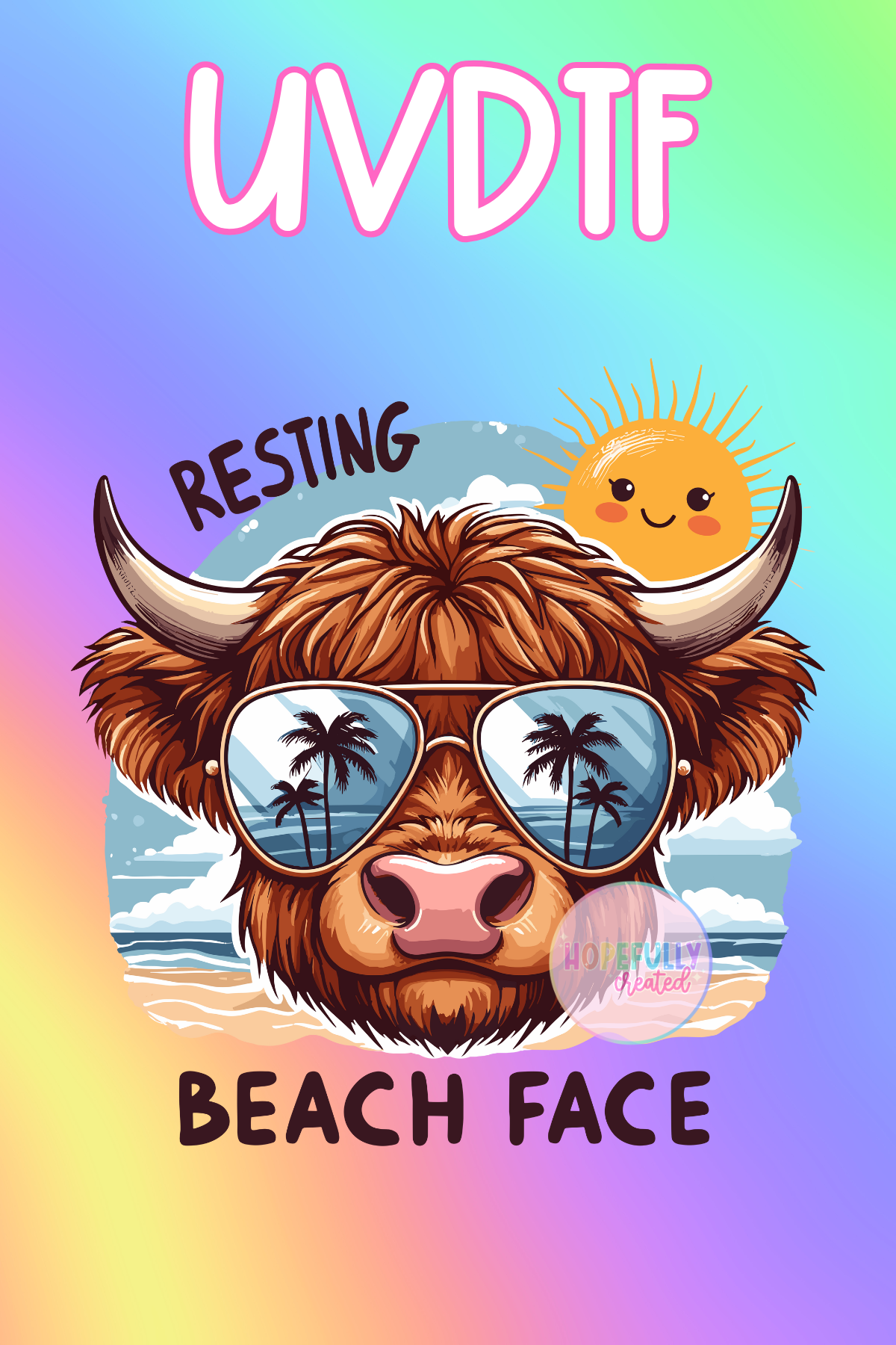 Resting Beach Face UVDTF Decal