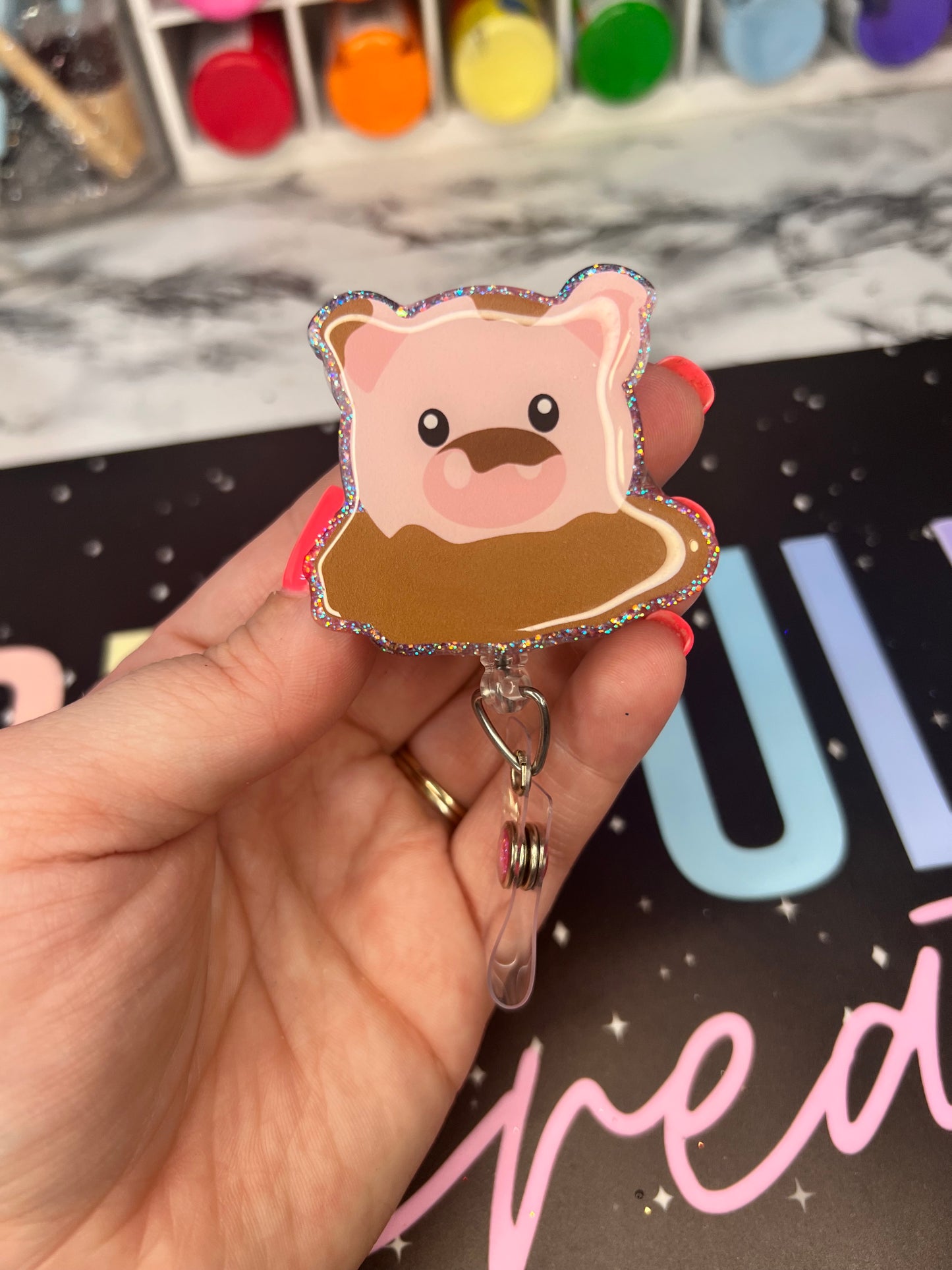 Pig Badge Reel