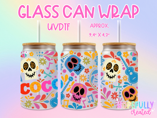 Coco UVDTF Glass Can Wrap