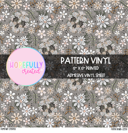 Floral Skulls Vinyl Collection - 2259