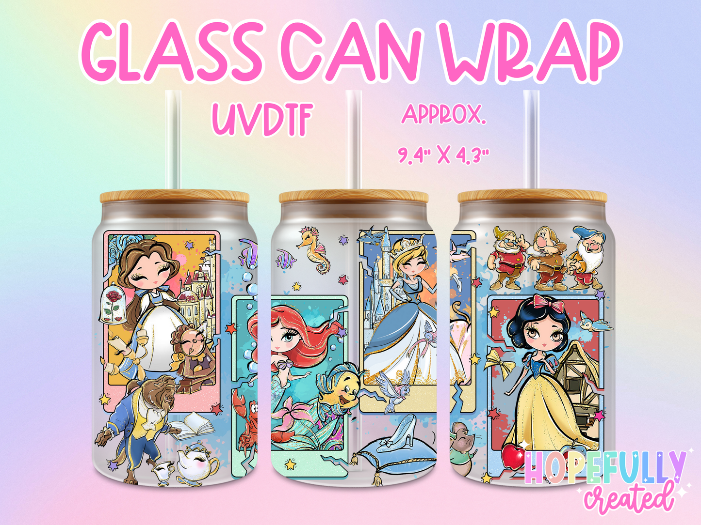 Princess UVDTF Glass Can Wrap