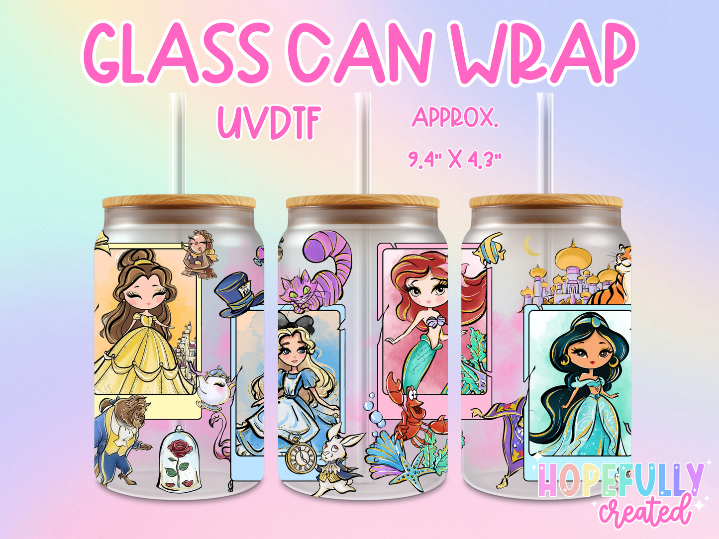 Princess UVDTF Glass Can Wrap