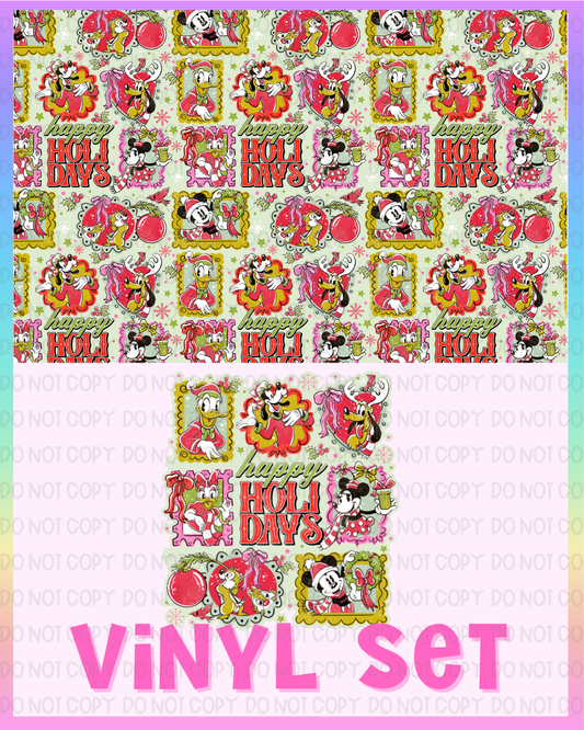 Mouse Happy Holidays Vinyl Set