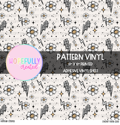 Checker Floral Vinyl Collection - 2263