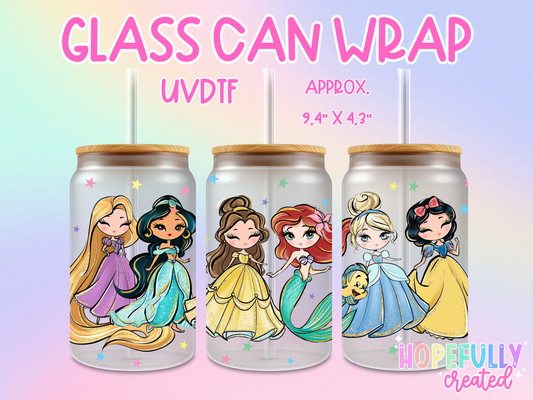 Princess UVDTF Glass Can Wrap