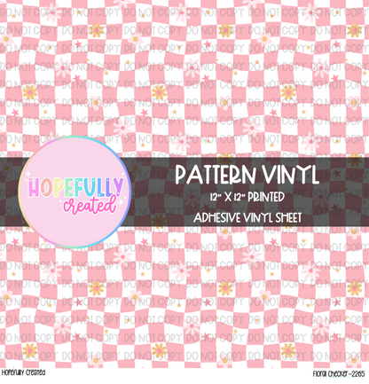 Floral Checker Vinyl Collection - 2265
