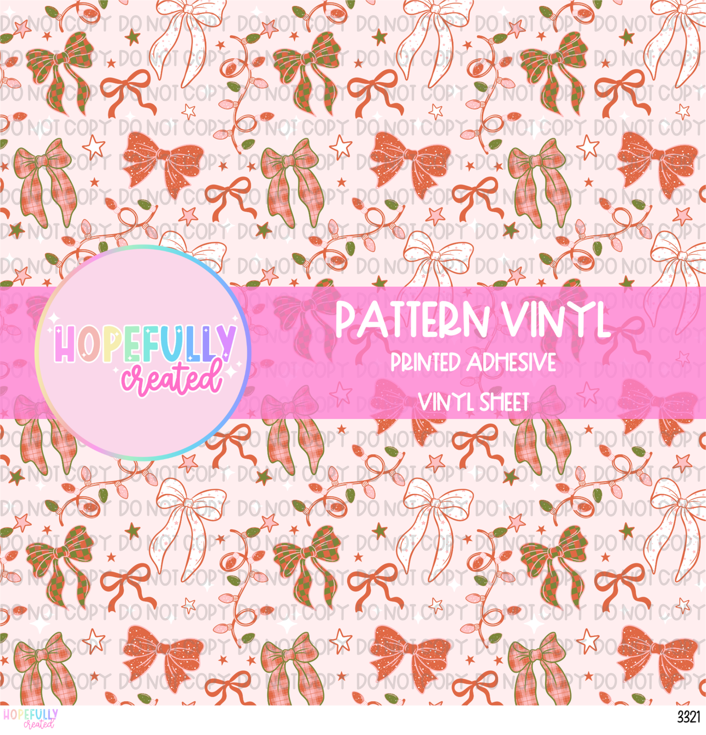 Christmas Bows Vinyl Collection - 3321