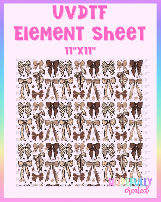 Brown Bows UVDTF Element Sheet