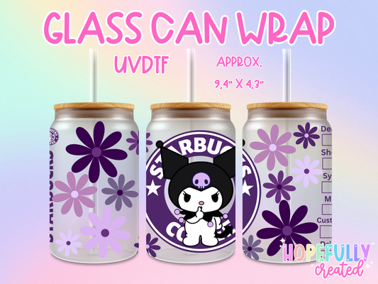 Kuromi UVDTF Glass Can Wrap