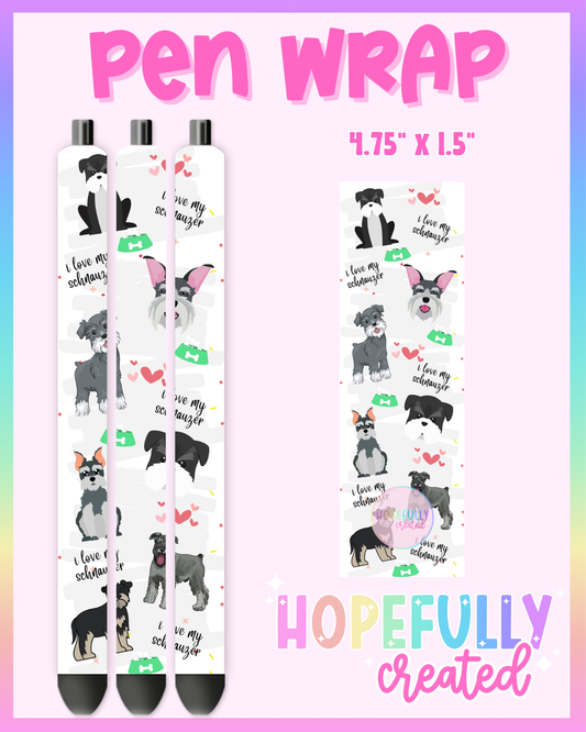 Schnauzer Pen Wrap- 4558