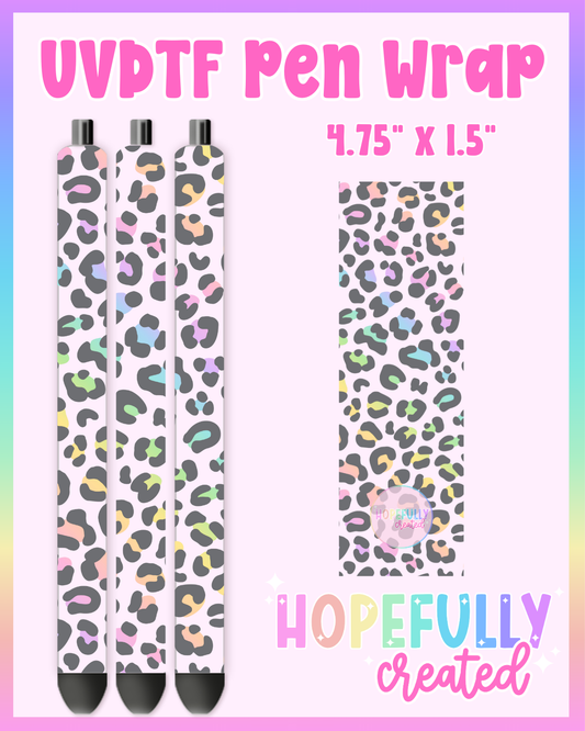 Pastel Leopard UVDTF Pen Wrap
