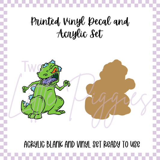 Printed Vinyl and Acrylic Set - 90's - Reptar