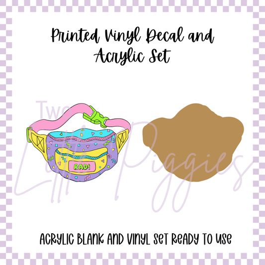 Printed Vinyl and Acrylic Set - 90s Kid - Fanny Pack