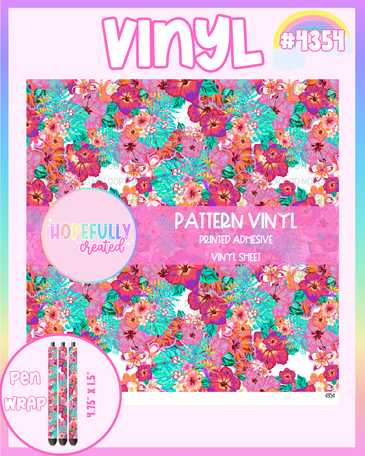 Summer Floral Vinyl Collection - 4354