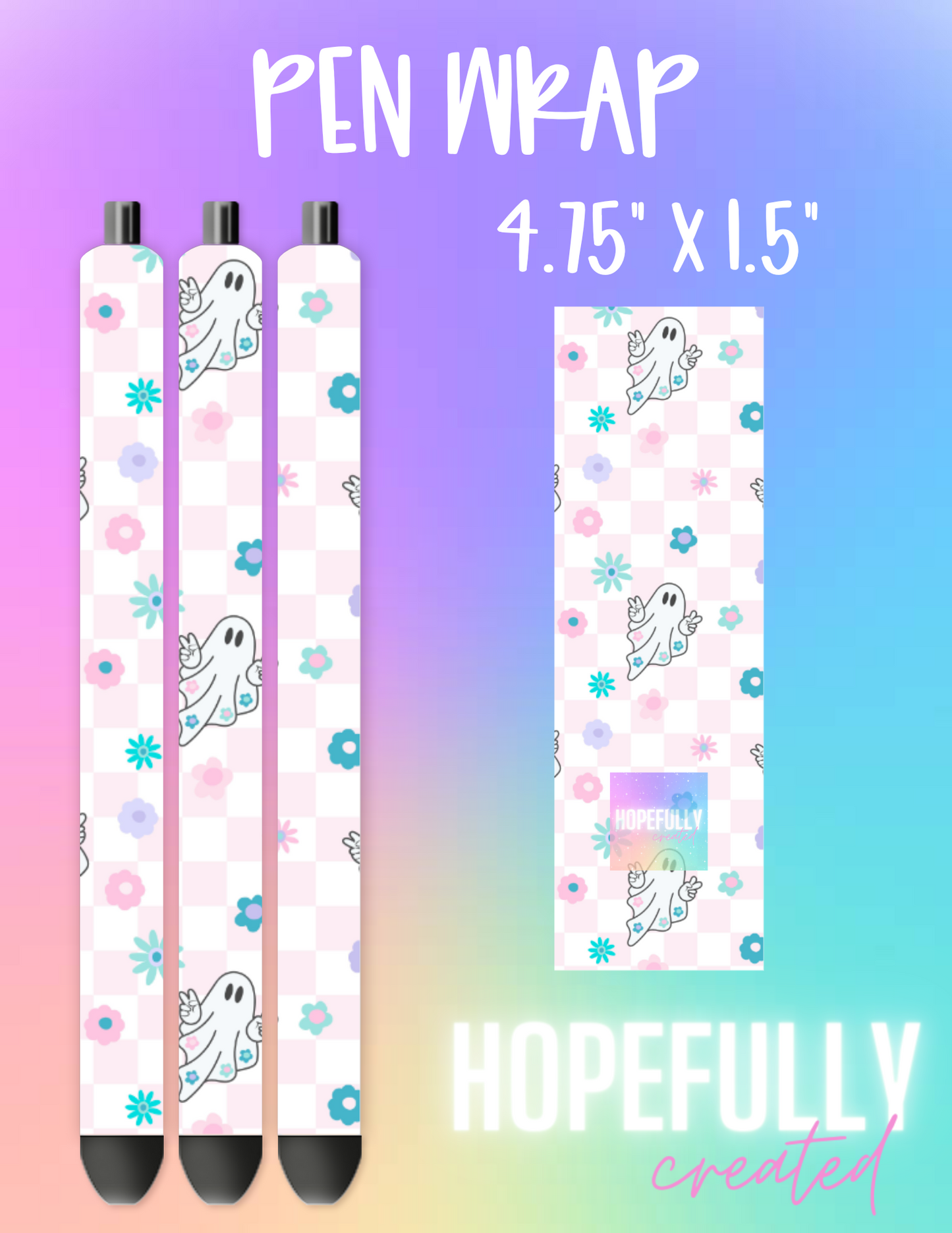 Floral Ghost Pen Wrap-352