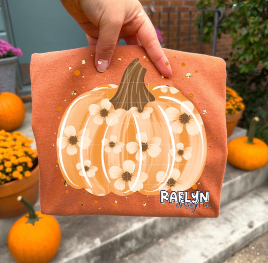 FLORAL PUMPKIN TEE