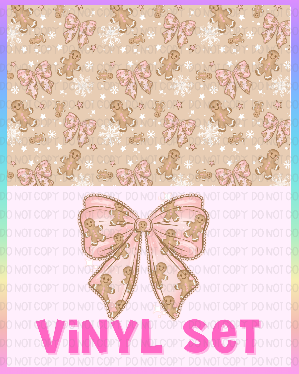 Gingerbread Bow Vinyl Set