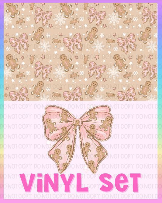 Gingerbread Bow Vinyl Set