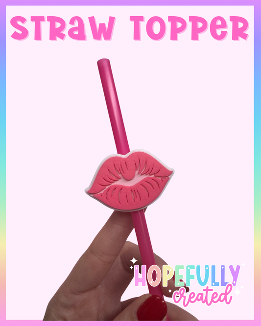 Lips Straw Topper