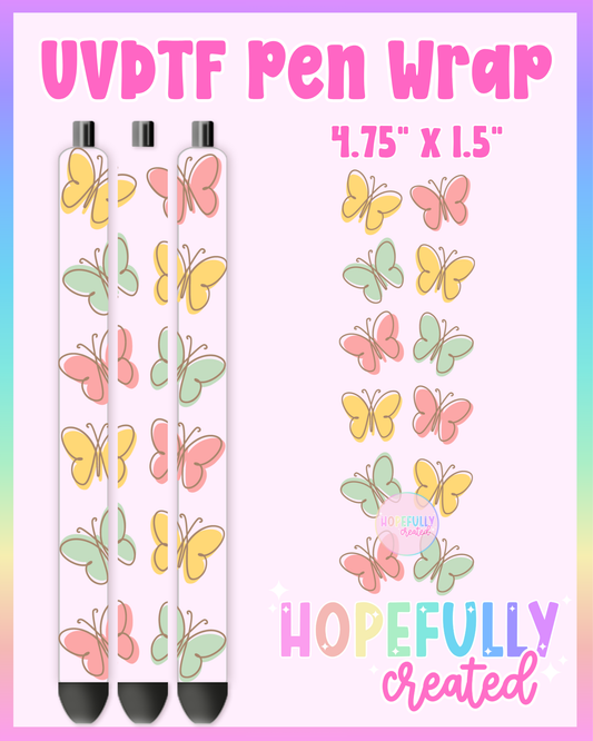 Butterflies UVDTF Pen Wrap