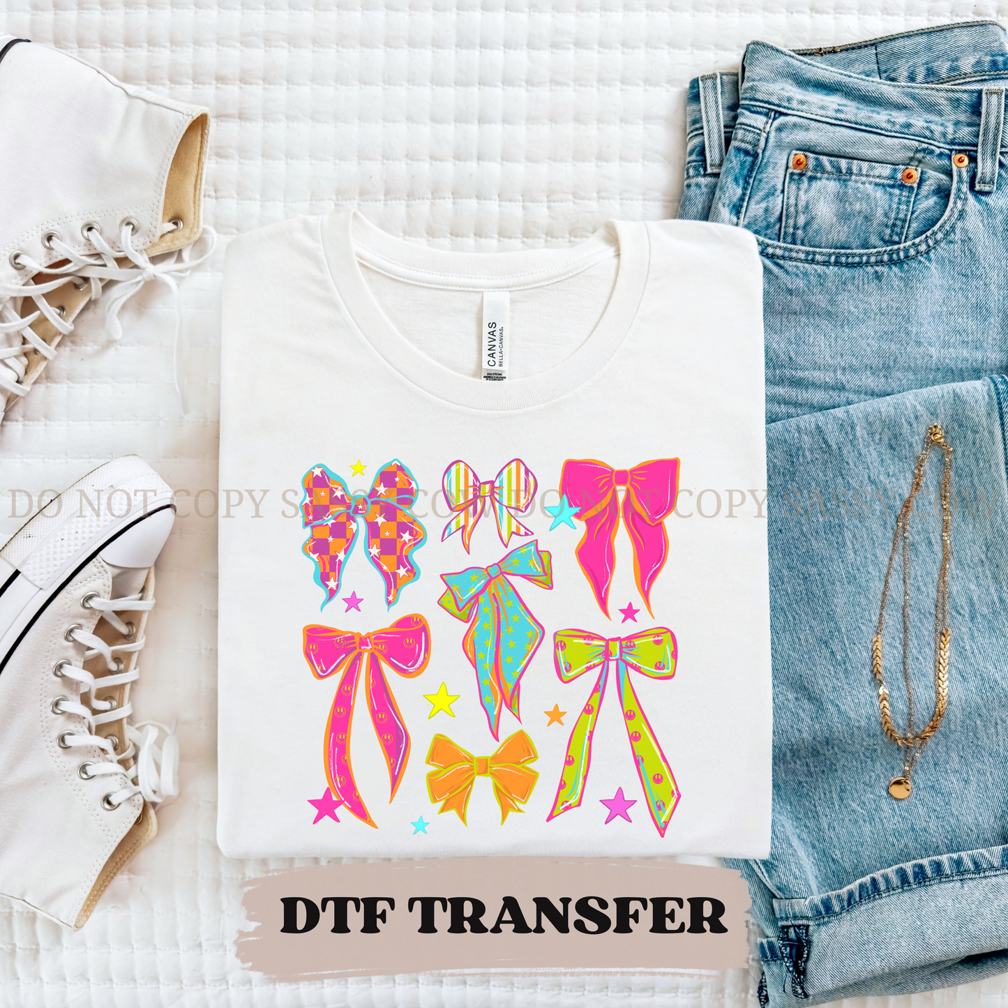 NEON BOW COLLAGE - DTF TRANSFER 0223