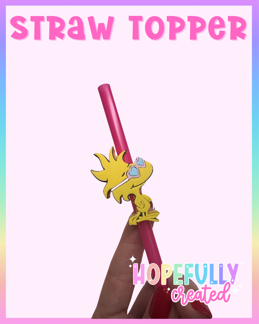 Yellow Bird Straw Topper