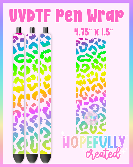 Rainbow Leopard Ombre UVDTF Pen Wrap